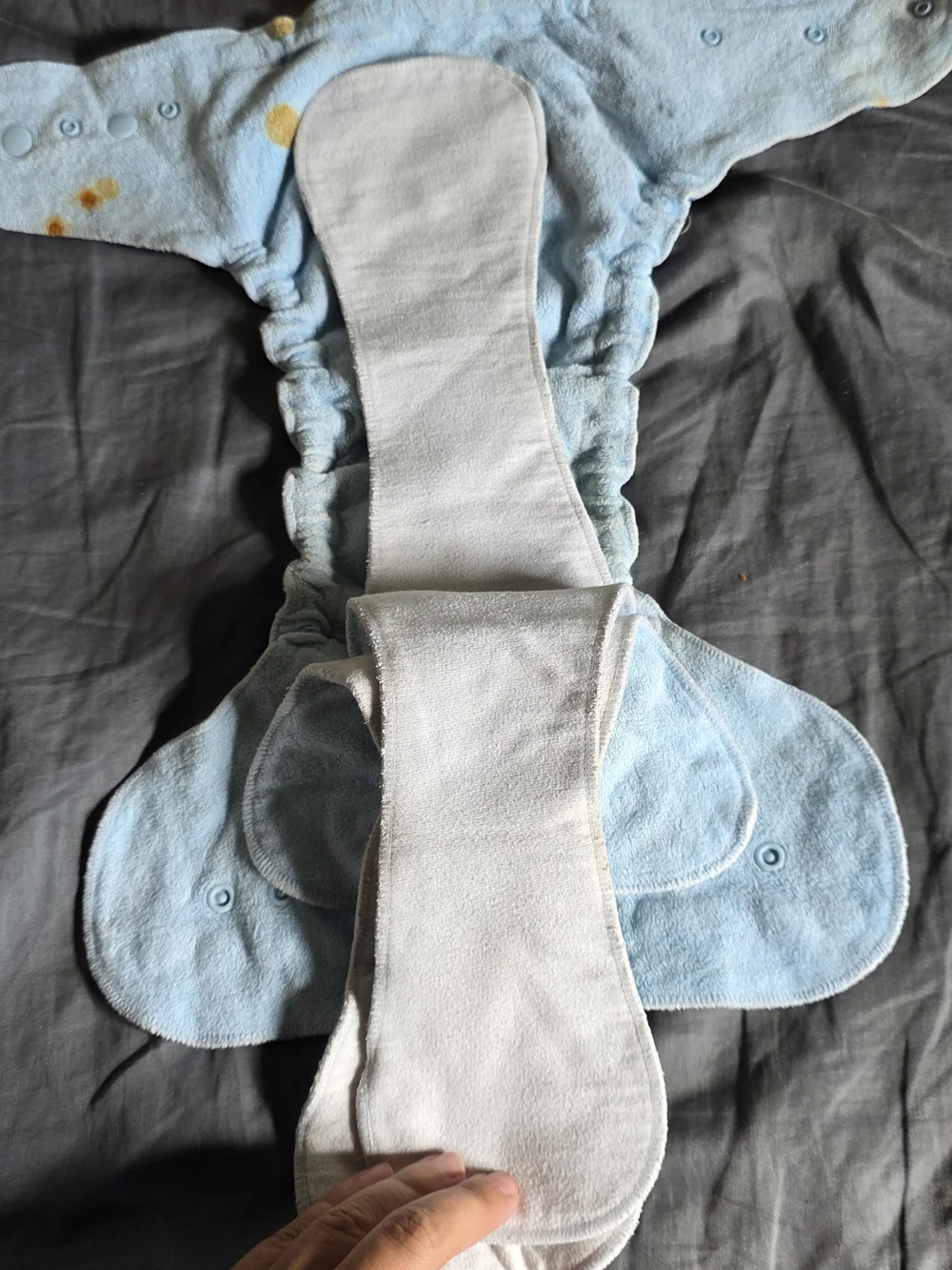 BubuBebe Cloth Diaper Lot of 6 Fitted Diapers w/ 3 Inserts Each Bamboo Velour EU